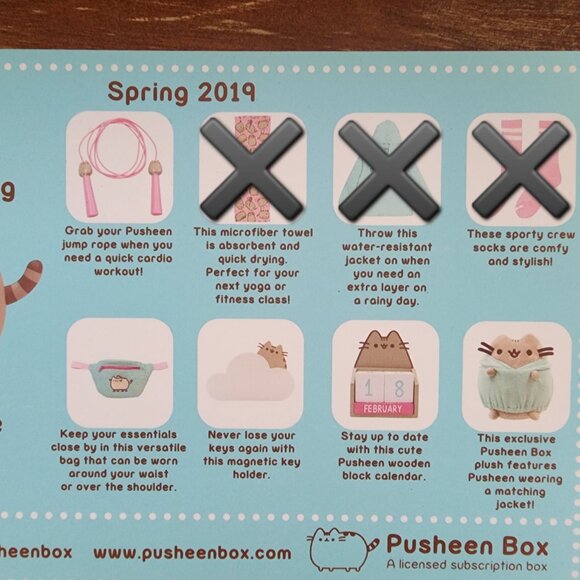Pusheen Box Spring 2019 - Includes 6 out of 9 items BNWT, sealed, unopened - Picture 5 of 13